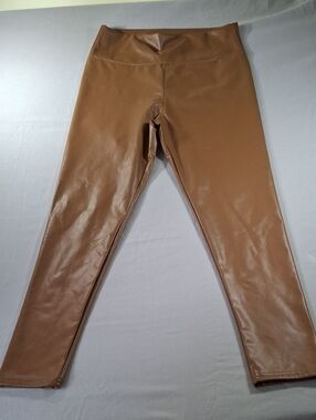 Tagoo High-Waisted Faux Leather Leggings  size XL